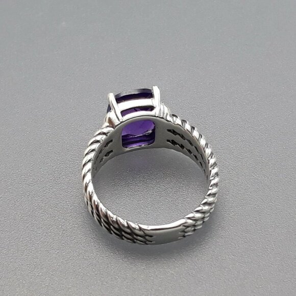 David Yurman Amethyst & Diamond Weaton Ring Sz 7 - Refurbished. - Picture 2 of 11
